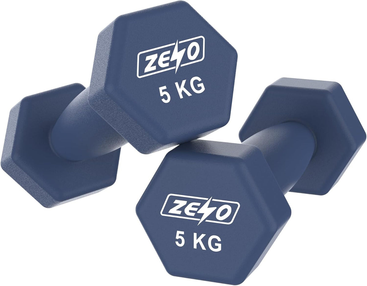 Neoprene Dumbbell Set, Cast Iron Hand Weights for Home Gym, Strength Training, Fitness & Aerobic Exercise