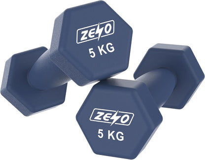 Neoprene Dumbbell Set, Cast Iron Hand Weights for Home Gym, Strength Training, Fitness & Aerobic Exercise