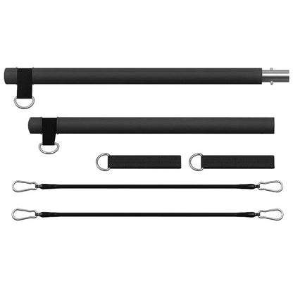 Pilates Bar Kit with Resistance Bands, Full-Body Home Gym Workout Set, Portable Yoga & Strength Training Equipment