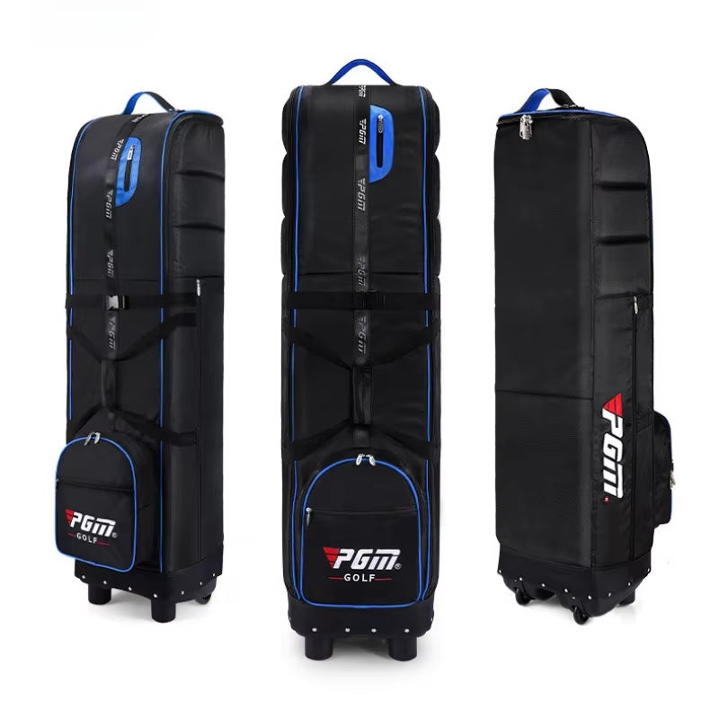 Golf Travel Bag with Wheels – Foldable Padded Golf Club Travel Cover with Reinforced Straps for Air Travel