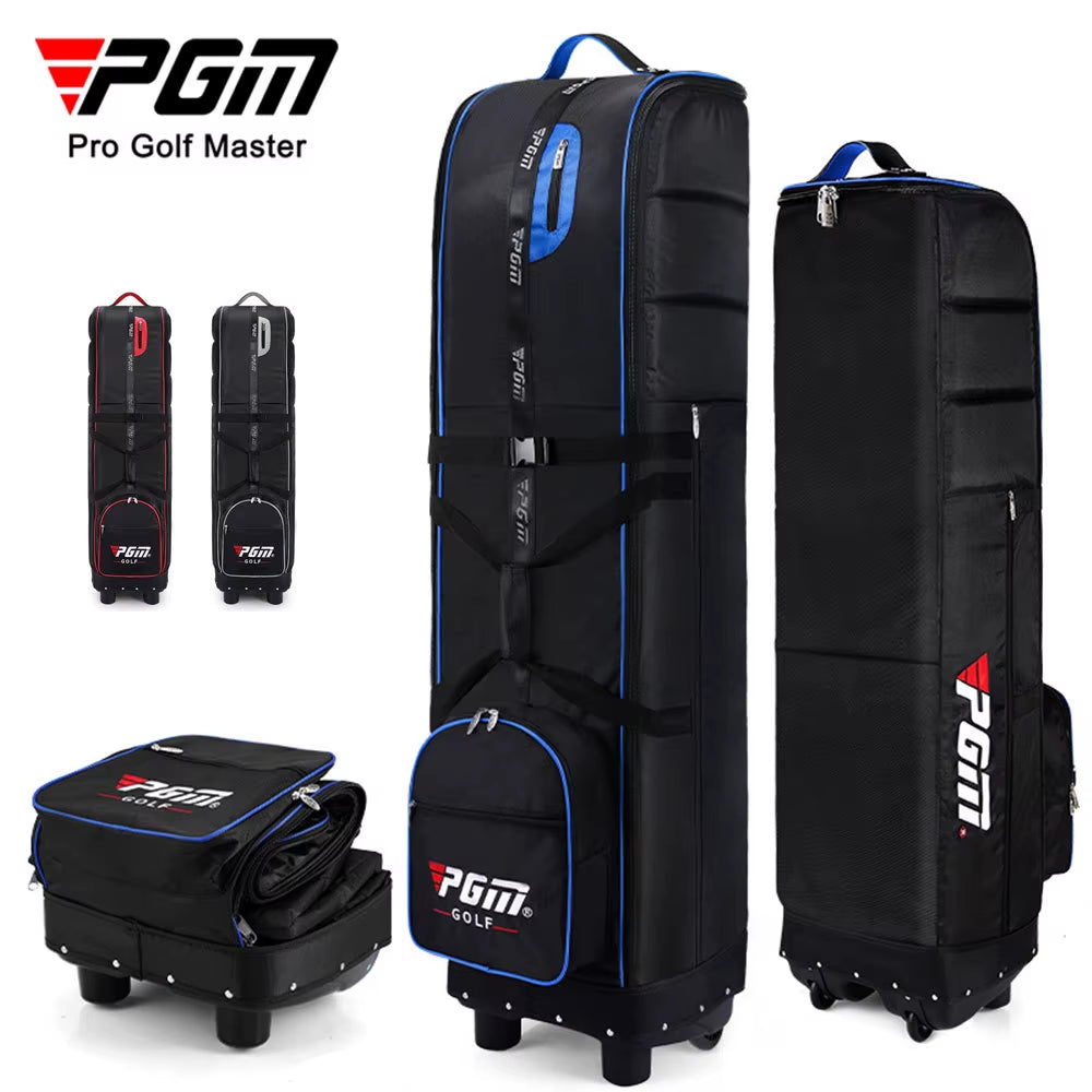 Golf Travel Bag with Wheels – Foldable Padded Golf Club Travel Cover with Reinforced Straps for Air Travel