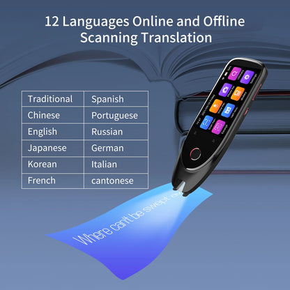 BOELEO S50 Translation Pen Scanner – 3″ Touchscreen Language Translator & Text Scanner, 112 Languages