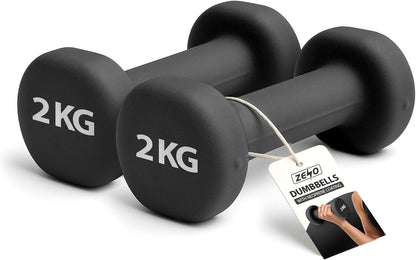 Neoprene Dumbbell Set, Cast Iron Hand Weights for Home Gym, Strength Training, Fitness & Aerobic Exercise