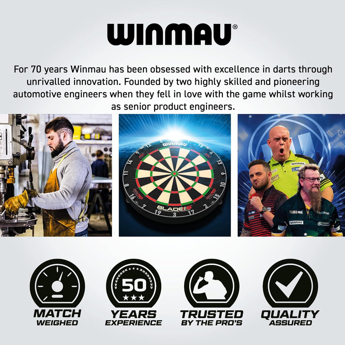 WINMAU Polaris Dartboard Light – 120° LED Lighting System with Magnetic Attachment