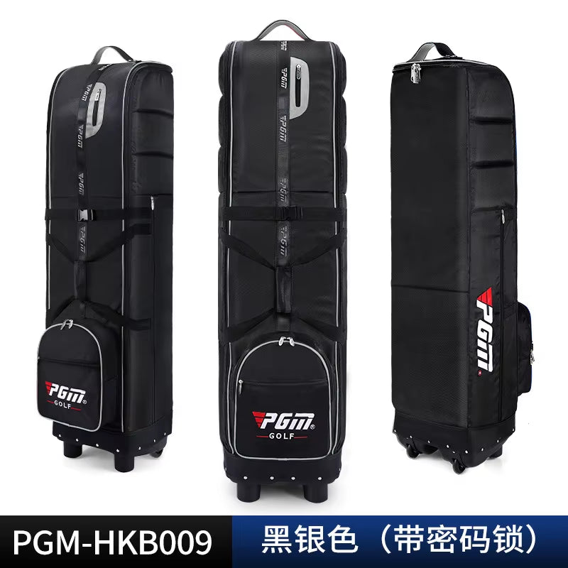 Golf Travel Bag with Wheels – Foldable Padded Golf Club Travel Cover with Reinforced Straps for Air Travel