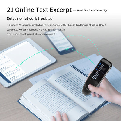 BOELEO S50 Translation Pen Scanner – 3″ Touchscreen Language Translator & Text Scanner, 112 Languages