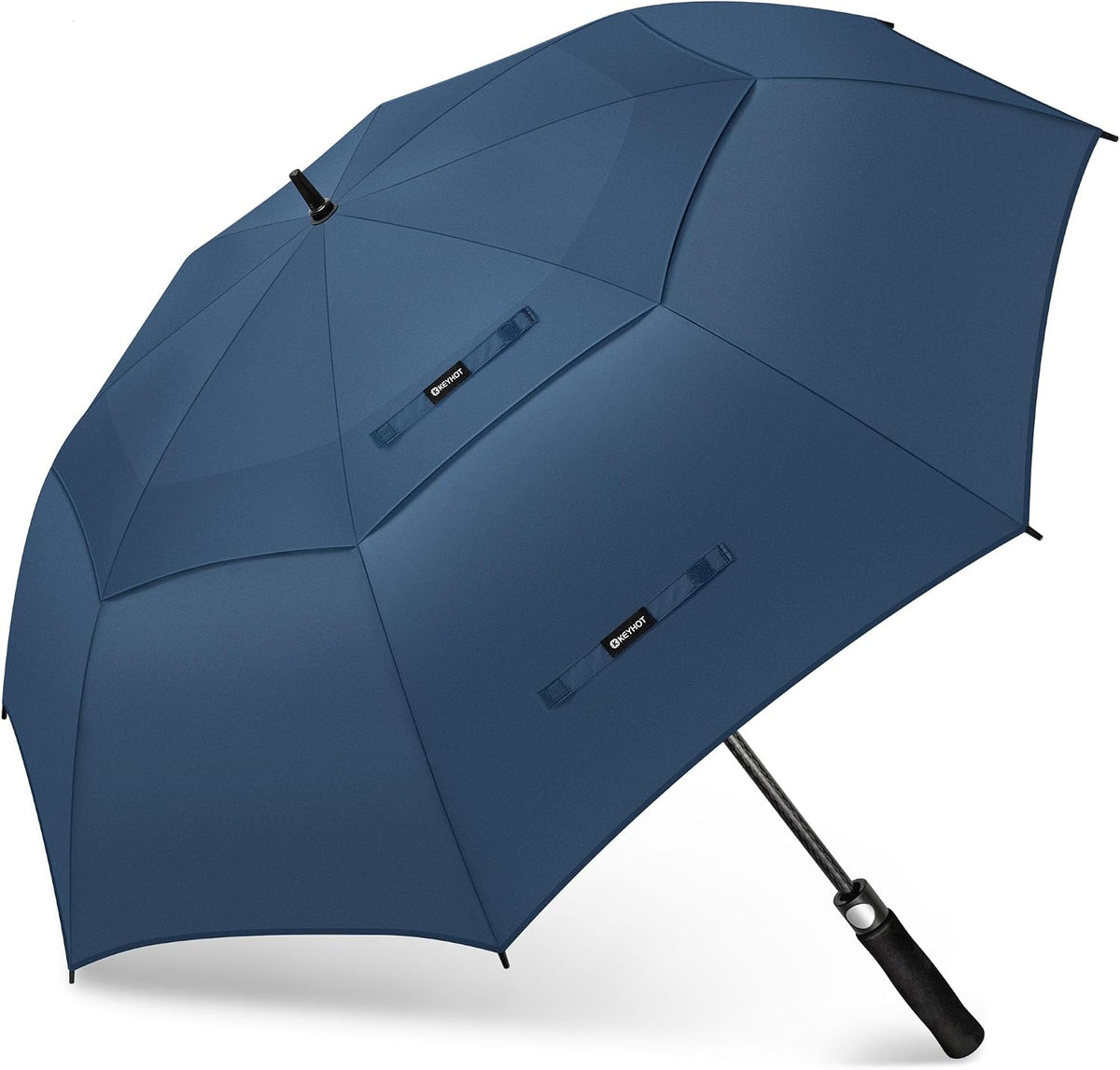 Large Golf Umbrella, Windproof Double-Canopy Automatic Open, Vented Strong Design, 51/56/62/68 Inch, for Golf & Outdoor Use