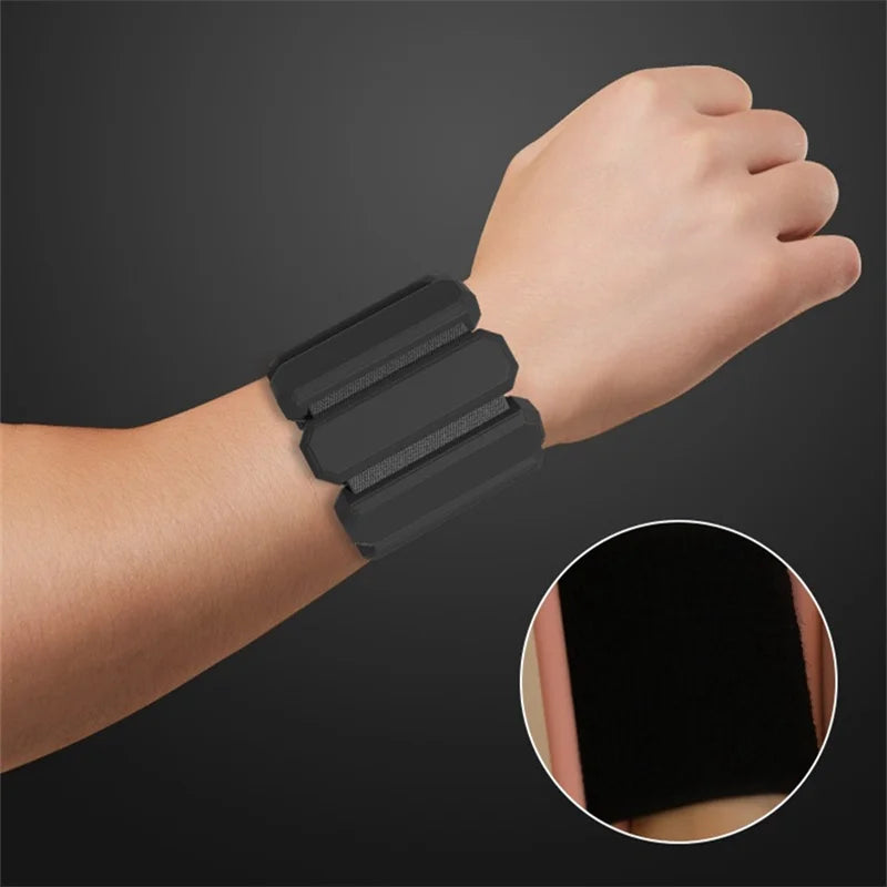 Adjustable Wrist & Ankle Weights, 450g/900g Silicone Weighted Straps for Yoga, Fitness, Gym, Running & Home Workouts