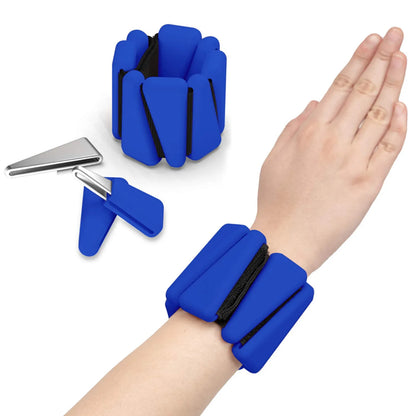 Adjustable Wrist & Ankle Weights, 1/2 lb Silicone Weighted Straps, Triangle Design for Yoga, Jogging & Fitness