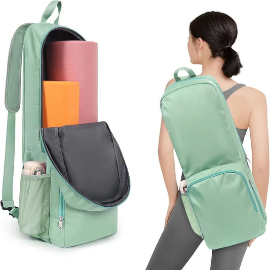Waterproof Yoga Mat Bag – Mesh Pocket Tote with Adjustable Shoulder Strap & Carry Handle for Yoga & Fitness