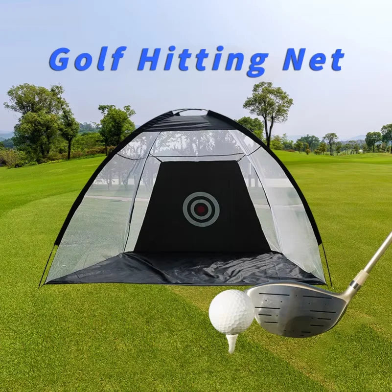 Golf Practice Net, Foldable Chipping & Swing Training Net, Indoor & Outdoor Golf Practice Cage, 1M/2M/3M
