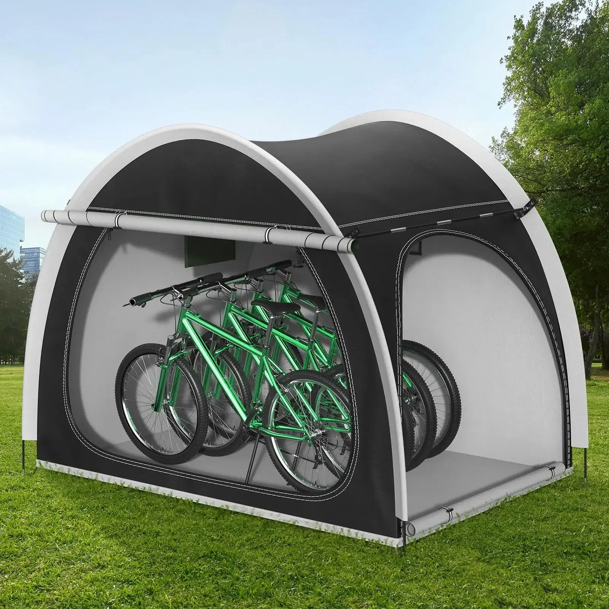 Portable Bicycle Storage Tent – Foldable Outdoor Bike Shelter with Large Storage Space