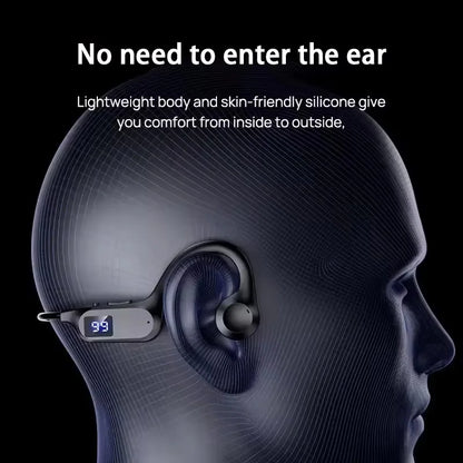 Wireless Bone Conduction Sports Headphones – Bluetooth Earphones with Microphone for Running, Swimming & Fitness
