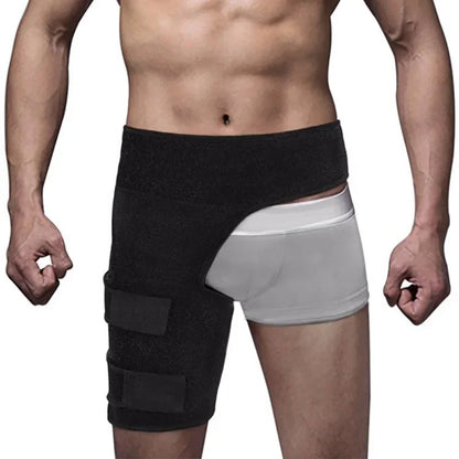 Hip & Thigh Compression Support Sleeve – Adjustable Hamstring, Groin & Quad Support Wrap for Sports & Exercise