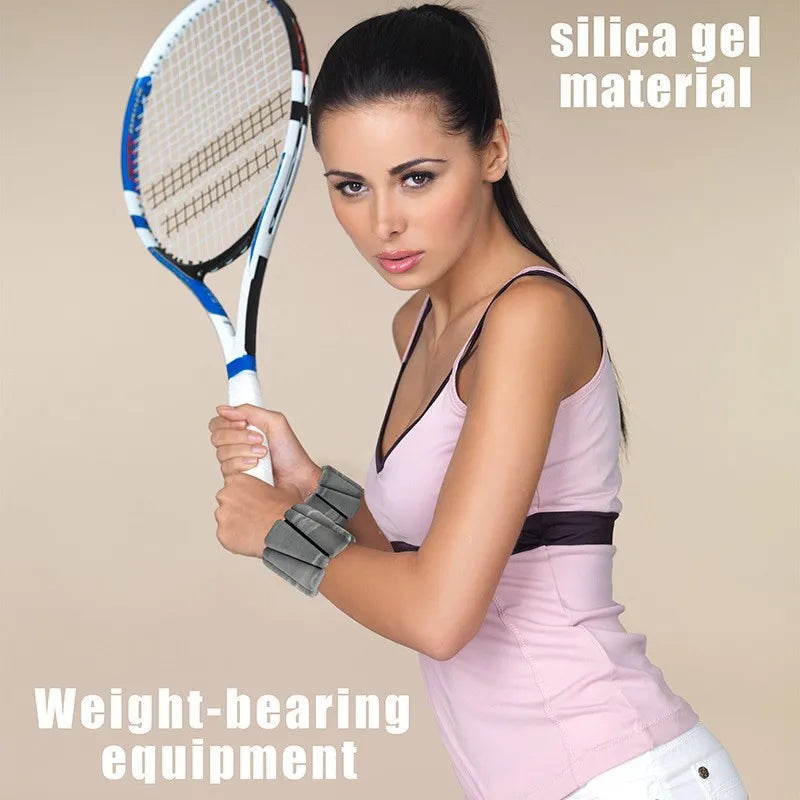 Adjustable Wrist & Ankle Weights, 1/2 lb Silicone Weighted Straps, Triangle Design for Yoga, Jogging & Fitness