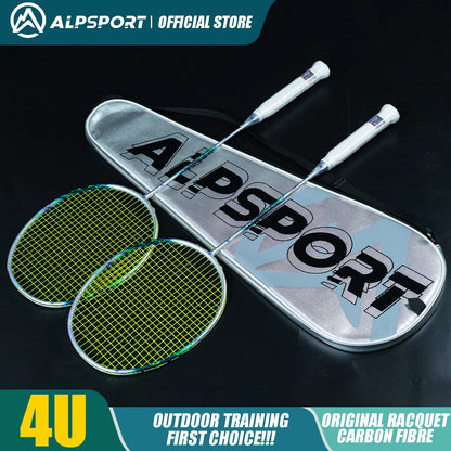 ALPSPORT AIR 10U Ultralight 52g T800 Badminton Racket Fast Rebound Lmported MAX 28LBS Carbon Fiber + Titanium Badminton Racket