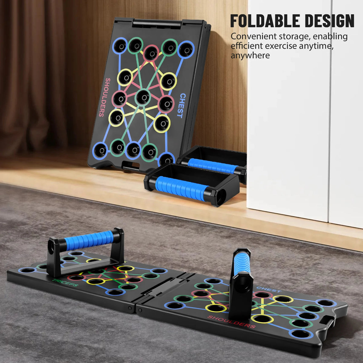 Multifunctional Push-Up Board & Handles – Foldable Home Workout Strength Training System