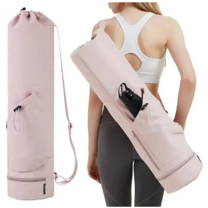 Large-Capacity Yoga Mat Bag – Adjustable Shoulder Strap, Water Bottle Pocket & Wet Compartment