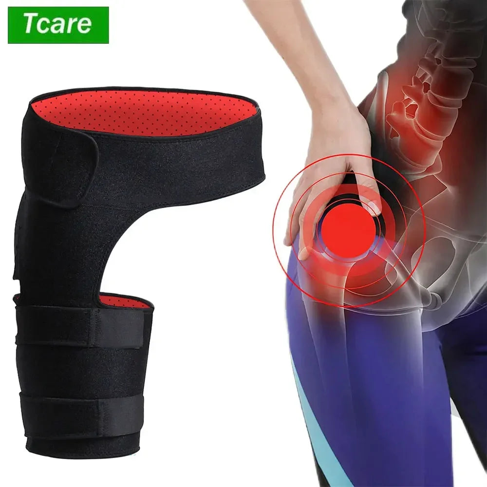 Hip & Thigh Compression Support Sleeve – Adjustable Hamstring, Groin & Quad Support Wrap for Sports & Exercise