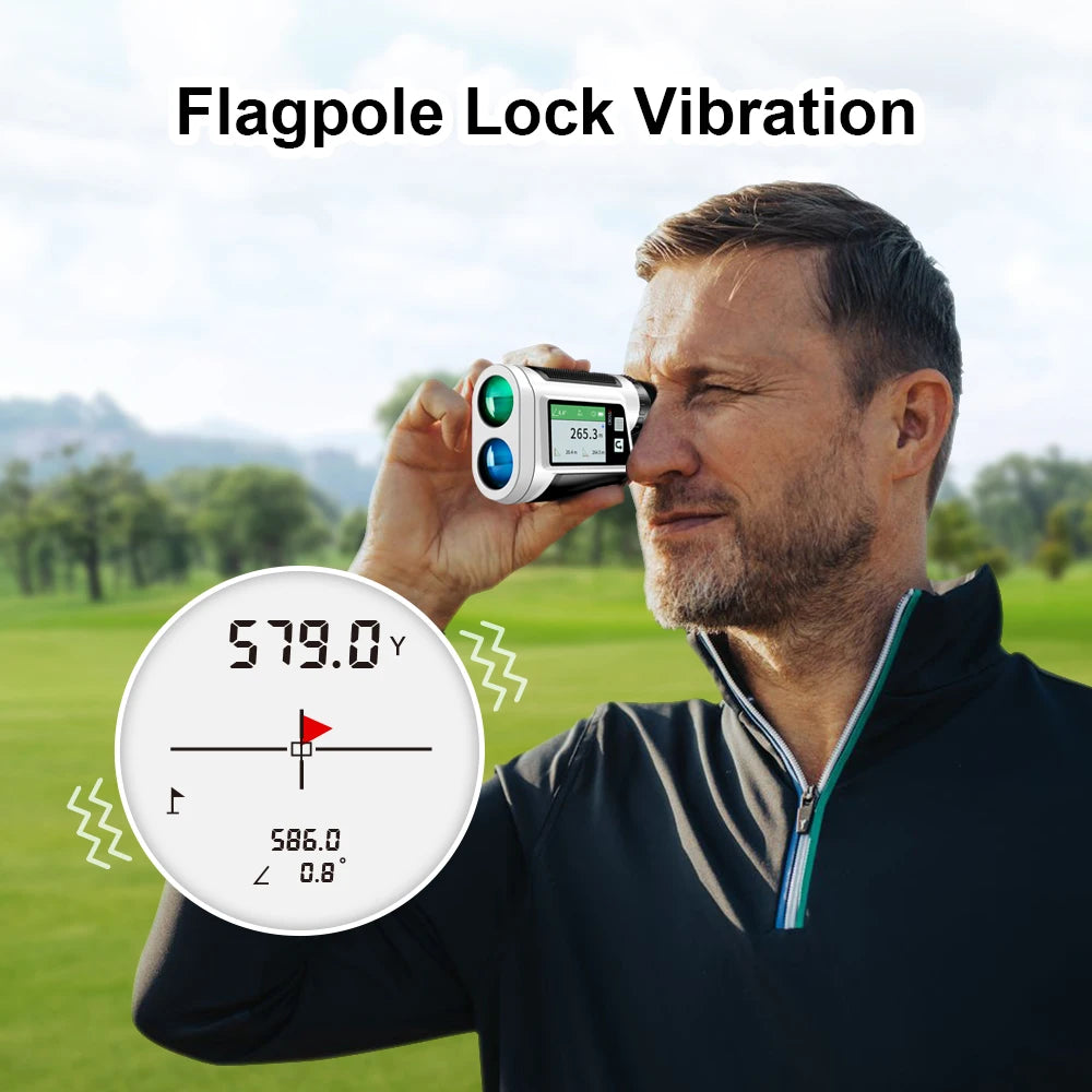 REVASRI 600-Yard Golf Rangefinder – Laser Range Finder with Slope Compensation, Flag Lock & Vibration