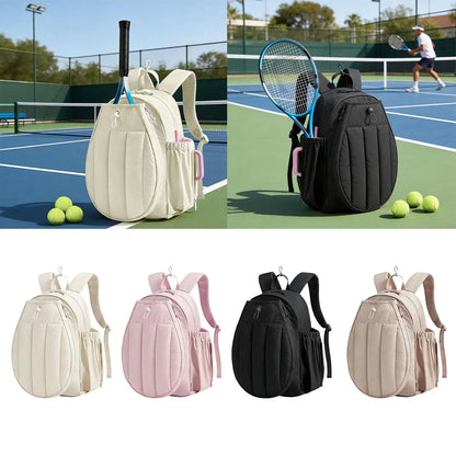 Waterproof Tennis Racket Bag, Large-Capacity Sports Carry Bag with Multiple Compartments, for Tennis, Gym & School