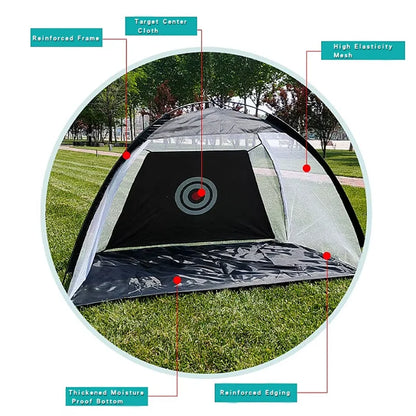 Golf Practice Net, Foldable Chipping & Swing Training Net, Indoor & Outdoor Golf Practice Cage, 1M/2M/3M