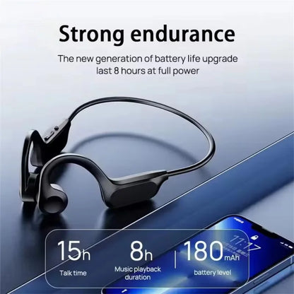 Wireless Bone Conduction Sports Headphones – Bluetooth Earphones with Microphone for Running, Swimming & Fitness