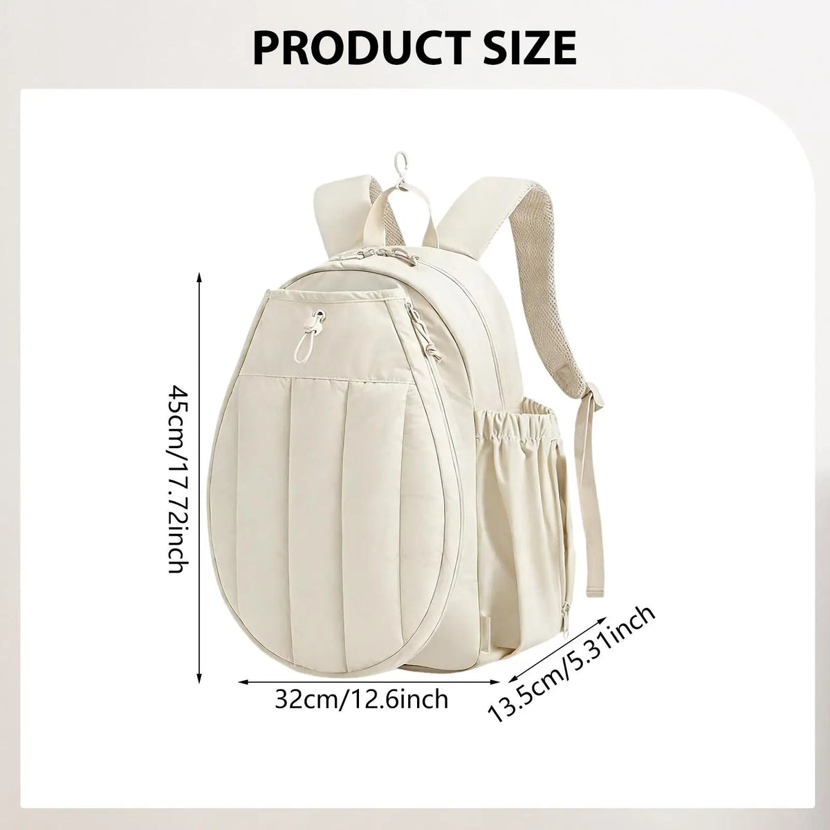 Waterproof Tennis Racket Bag, Large-Capacity Sports Carry Bag with Multiple Compartments, for Tennis, Gym & School