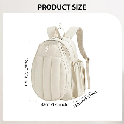 Waterproof Tennis Racket Bag, Large-Capacity Sports Carry Bag with Multiple Compartments, for Tennis, Gym & School