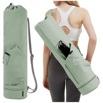 Large-Capacity Yoga Mat Bag – Adjustable Shoulder Strap, Water Bottle Pocket & Wet Compartment