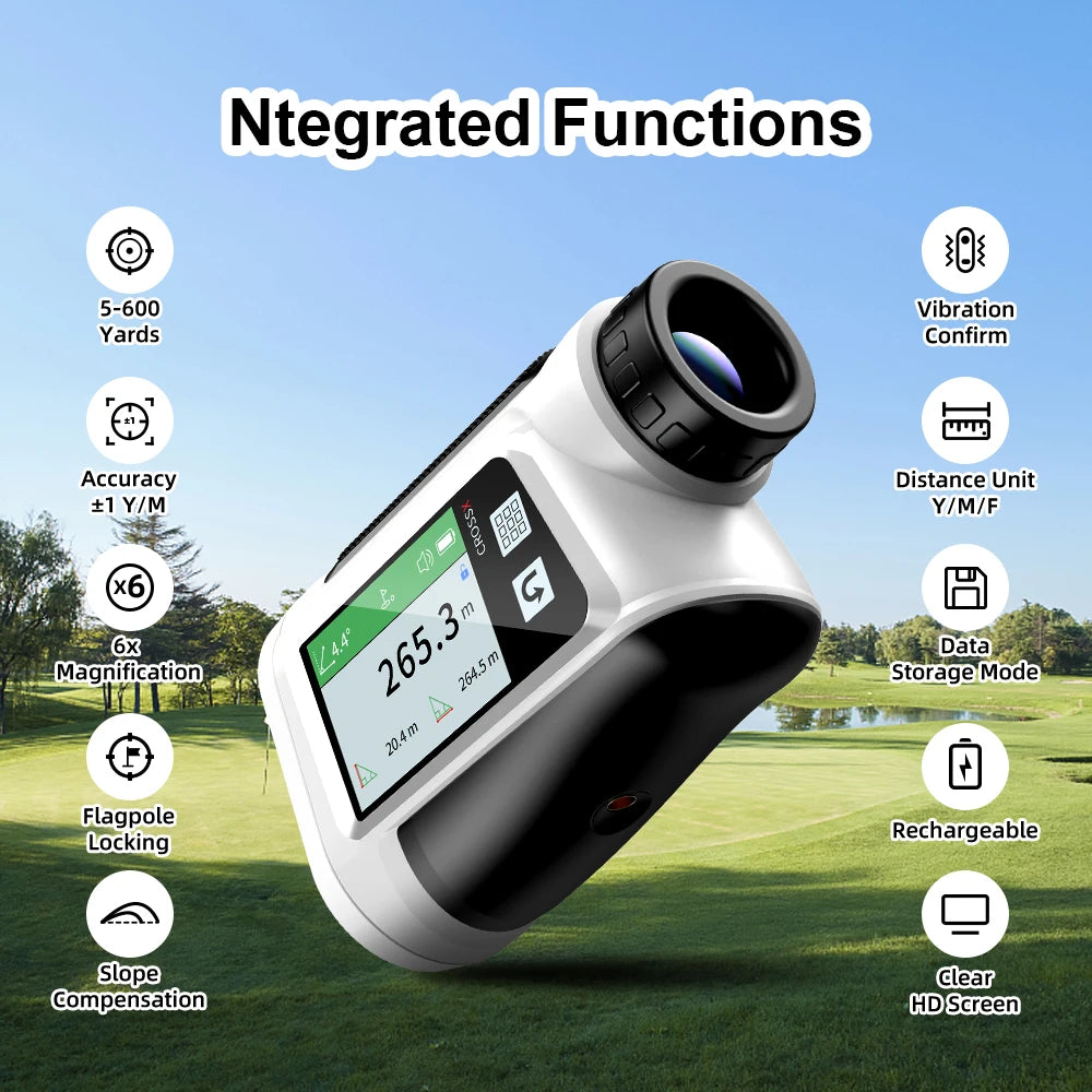 REVASRI 600-Yard Golf Rangefinder – Laser Range Finder with Slope Compensation, Flag Lock & Vibration