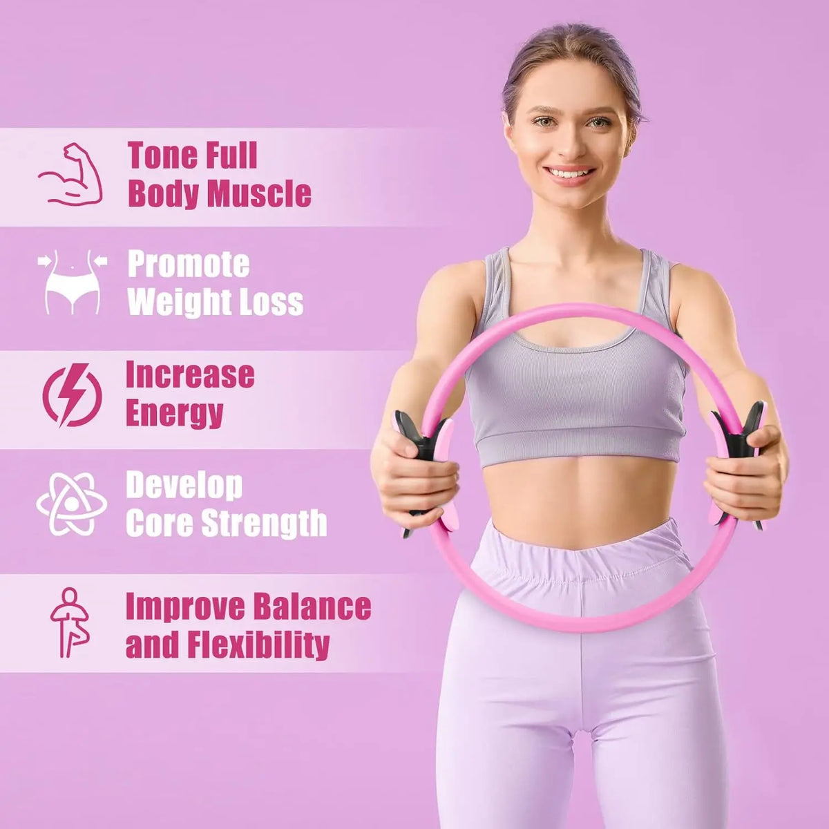 Pilates Magic Ring – Resistance Fitness Circle for Core, Legs, Thighs & Full-Body Workouts