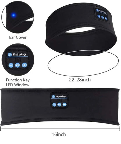 Bluetooth 5.0 Wireless Sports & Sleep Headband Headphones – Soft Elastic Music Headband & Eye Mask  I prefer this response
