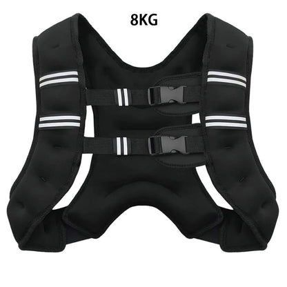 Weighted Vest with Reflective Stripes – Adjustable Workout & Strength Training Vest for Running, Fitness & Exercise