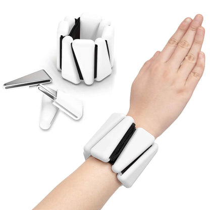 Adjustable Wrist & Ankle Weights, 1/2 lb Silicone Weighted Straps, Triangle Design for Yoga, Jogging & Fitness