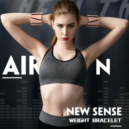 Adjustable Wrist & Ankle Weights, 1/2 lb Silicone Weighted Straps, Triangle Design for Yoga, Jogging & Fitness