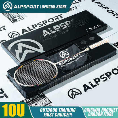 ALPSPORT AIR 10U Ultralight 52g T800 Badminton Racket Fast Rebound Lmported MAX 28LBS Carbon Fiber + Titanium Badminton Racket
