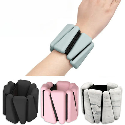 Adjustable Wrist & Ankle Weights, 1/2 lb Silicone Weighted Straps, Triangle Design for Yoga, Jogging & Fitness