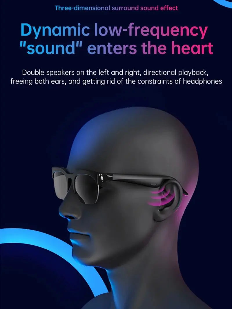 Smart AI Glasses – Bluetooth Audio, Translation & Voice Recording Sunglasses for Men & Women
