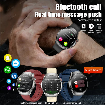 GUHUAVMI AI Smartwatch, 1.47" AMOLED Fitness Watch with ECG & PPG Monitoring, Blood Pressure Tracking, Smart Health Features for Men & Women