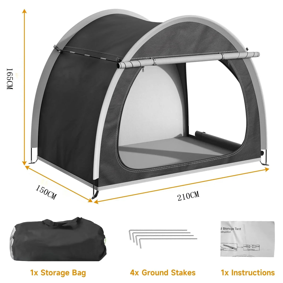 Portable Bicycle Storage Tent – Foldable Outdoor Bike Shelter with Large Storage Space