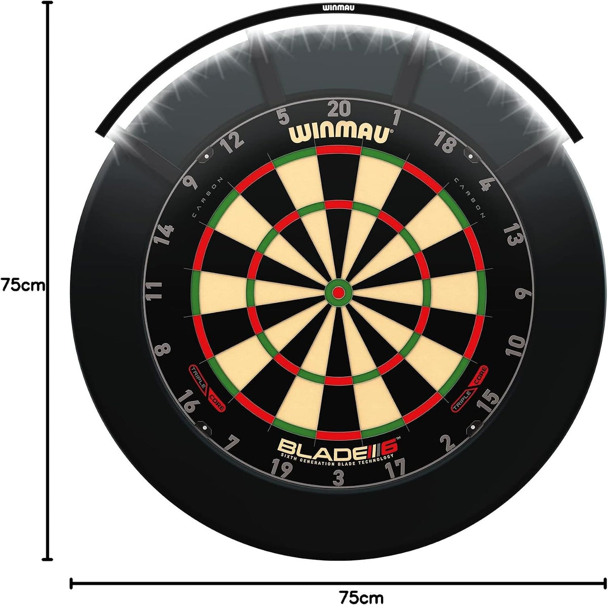 WINMAU Polaris Dartboard Light – 120° LED Lighting System with Magnetic Attachment