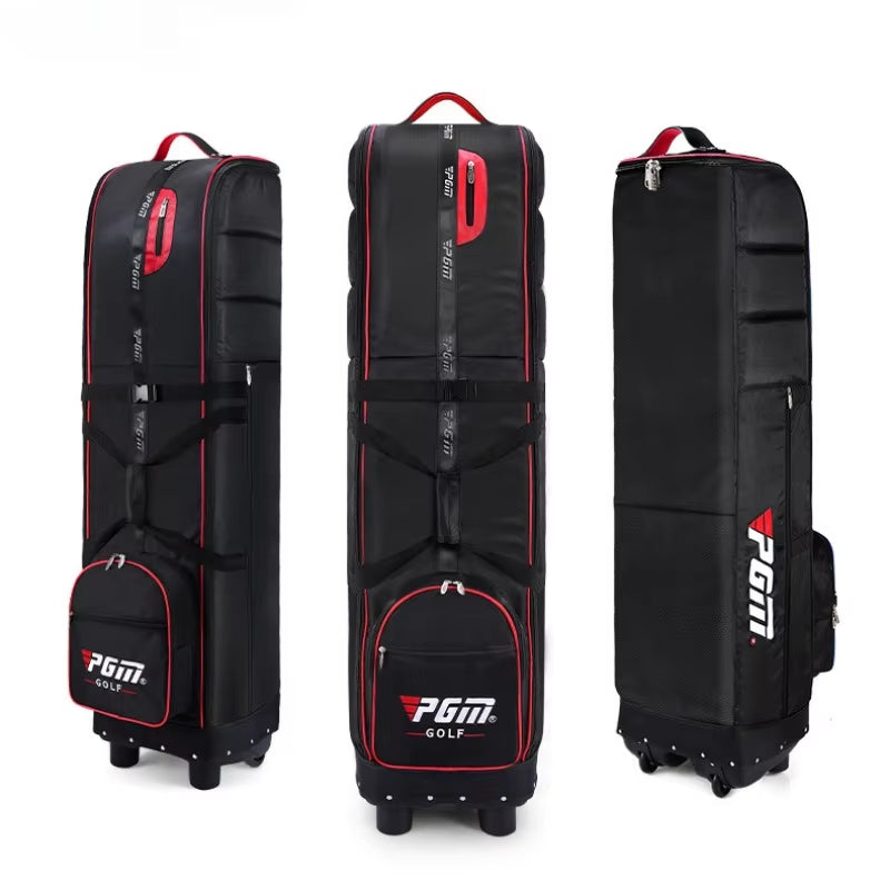Golf Travel Bag with Wheels – Foldable Padded Golf Club Travel Cover with Reinforced Straps for Air Travel
