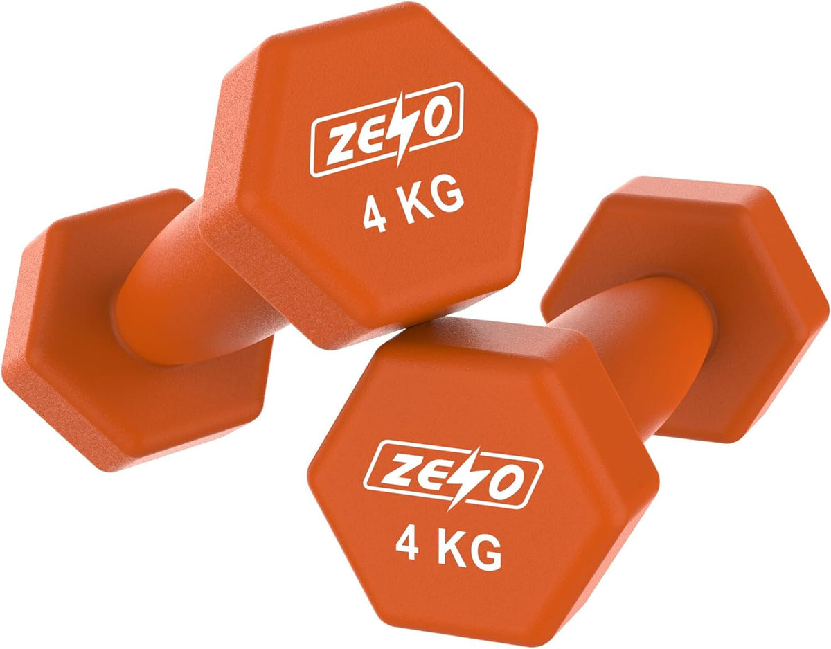 Neoprene Dumbbell Set, Cast Iron Hand Weights for Home Gym, Strength Training, Fitness & Aerobic Exercise