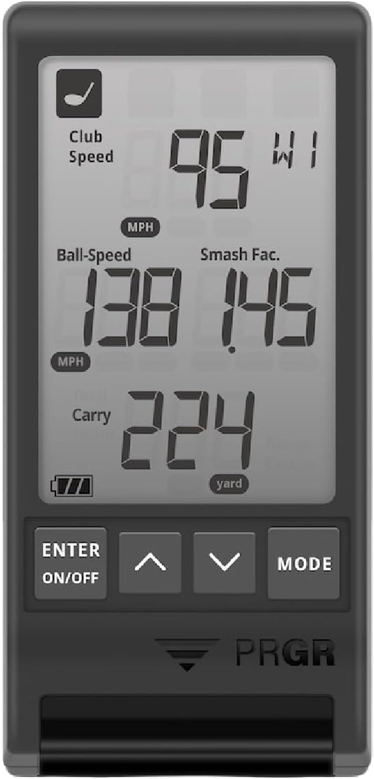 PRGR Portable Golf Launch Monitor – Compact Golf Swing & Shot Analyzer