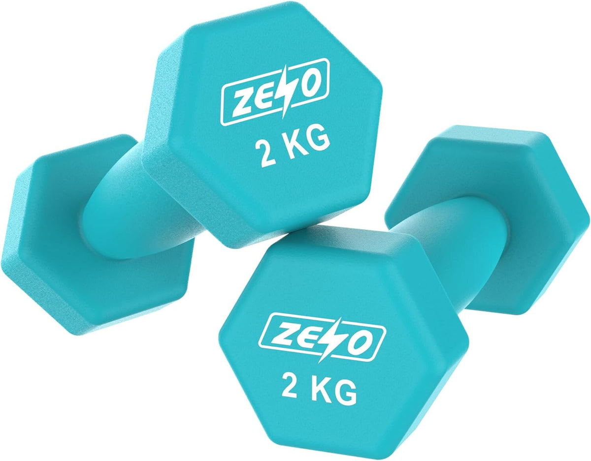 Neoprene Dumbbell Set, Cast Iron Hand Weights for Home Gym, Strength Training, Fitness & Aerobic Exercise