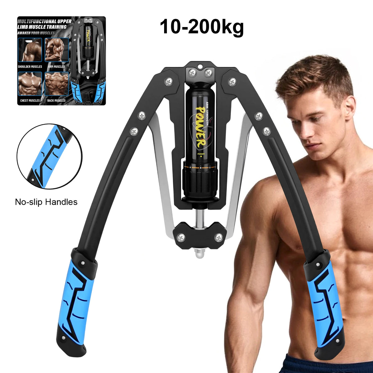 Adjustable Hydraulic Power Twister – 10–200kg Chest & Arm Strength Trainer