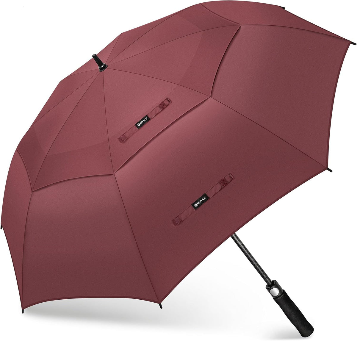 Large Golf Umbrella, Windproof Double-Canopy Automatic Open, Vented Strong Design, 51/56/62/68 Inch, for Golf & Outdoor Use