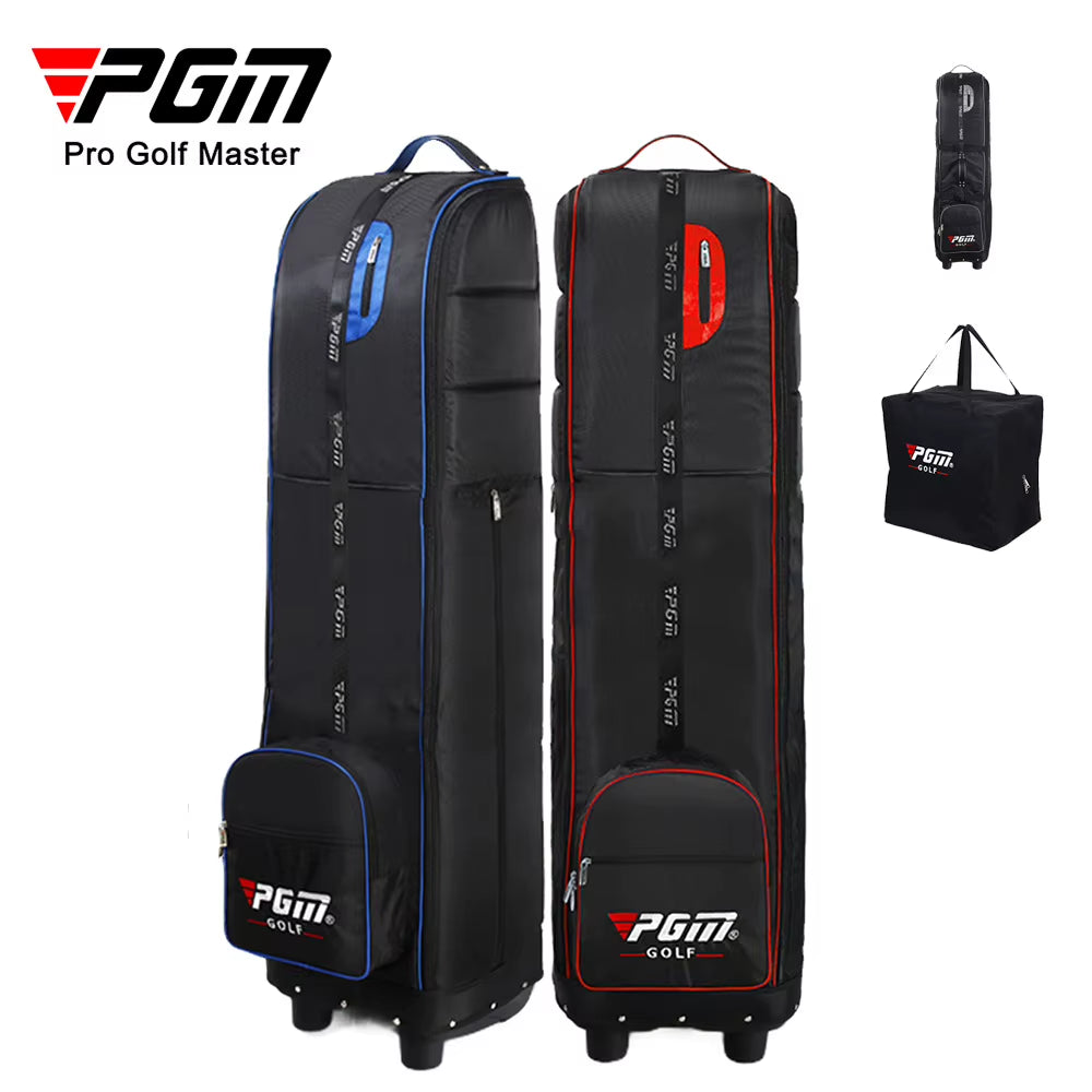 Golf Travel Bag with Wheels – Foldable Padded Golf Club Travel Cover with Reinforced Straps for Air Travel